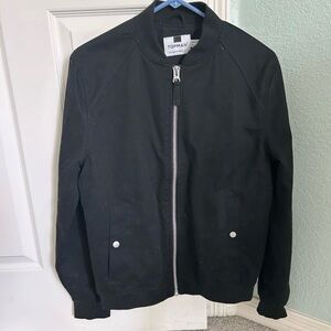 Topman Dark Bomber SM Jacket with Silver Zipper UNISEX